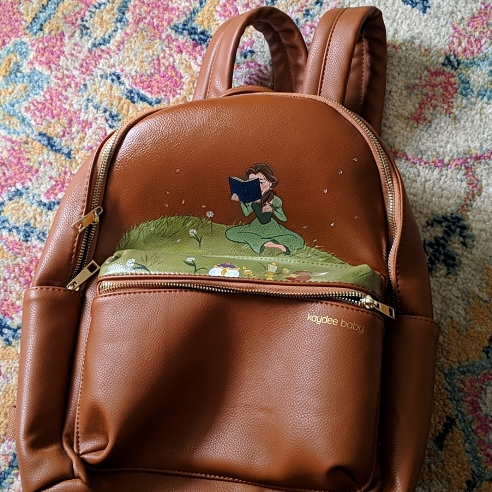 green dress Belle small backpack/baby bag